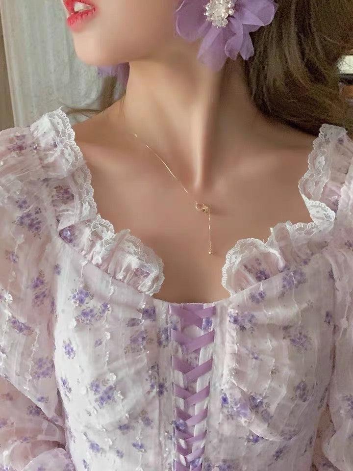 Lavender Fields Midi Dress Maxct
