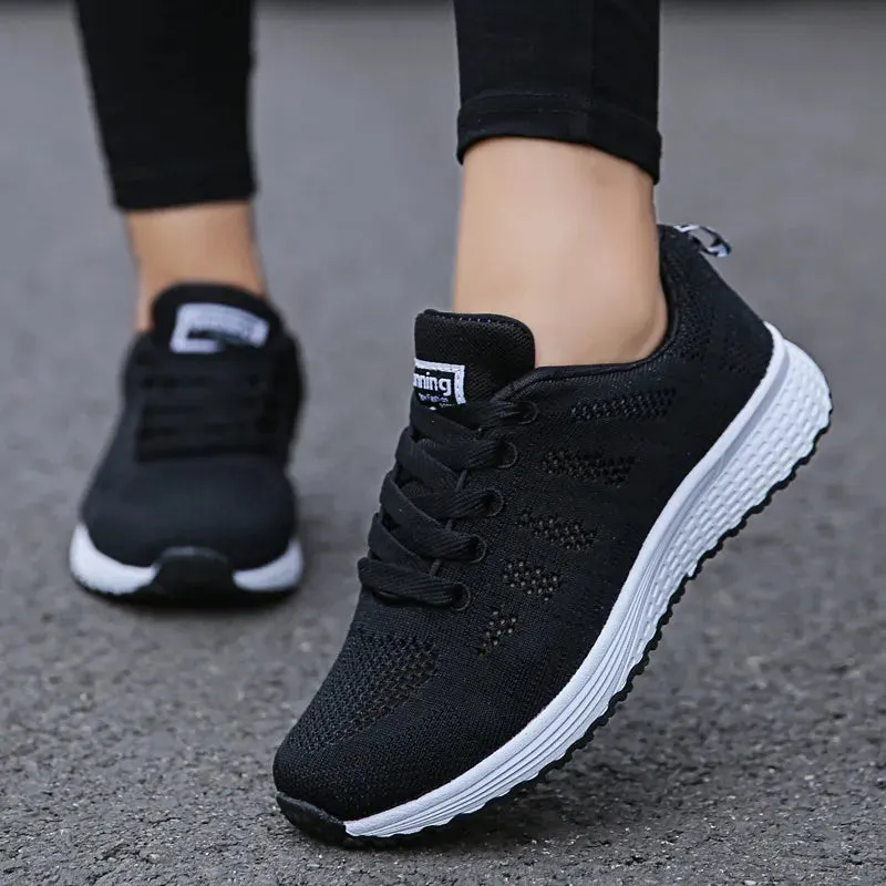 Casual Breathable Mesh Flat Sneakers for Women Maxct