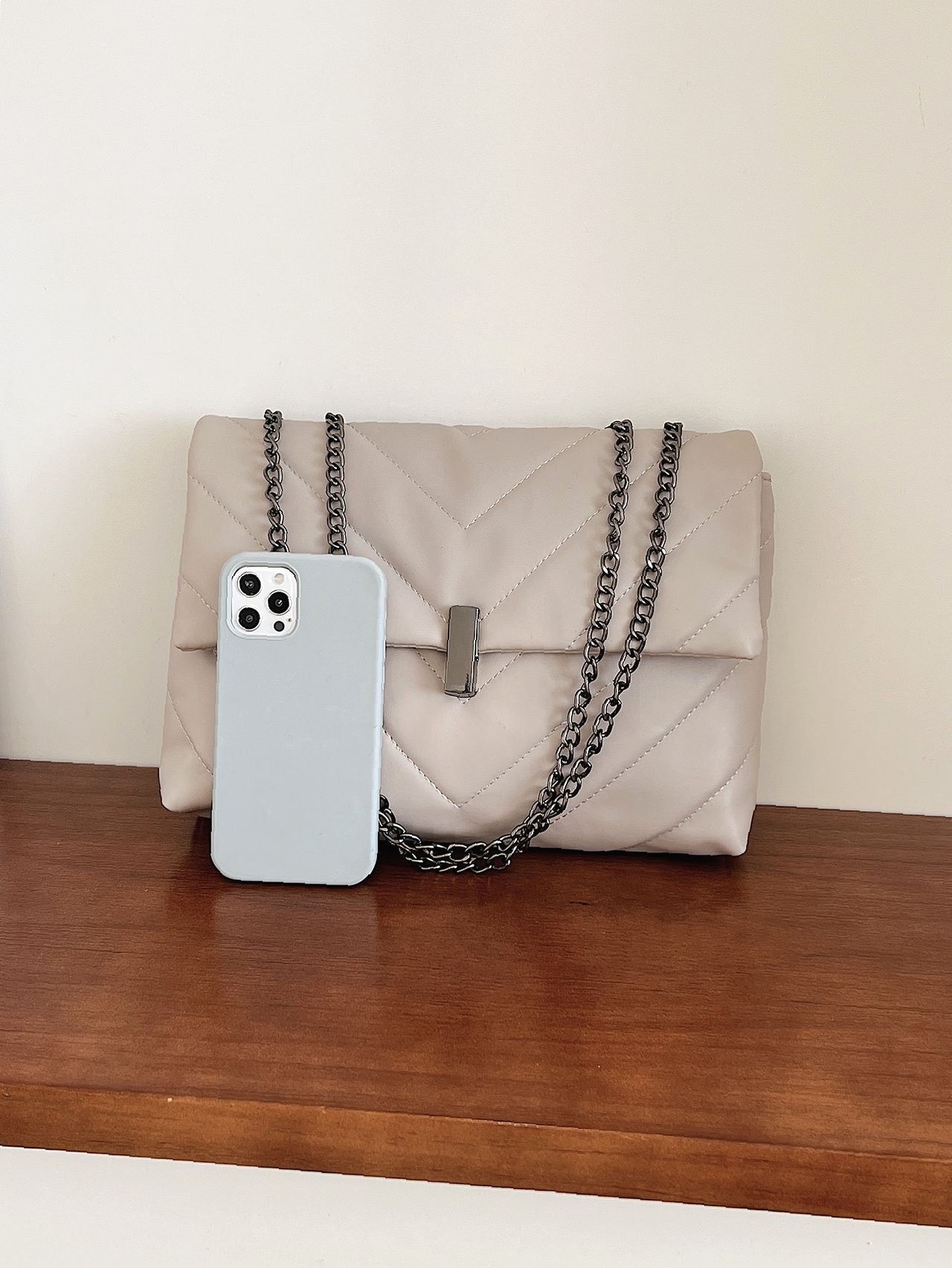 Maxct - Chevron Chain Tote Bag  - Women Tote Bags