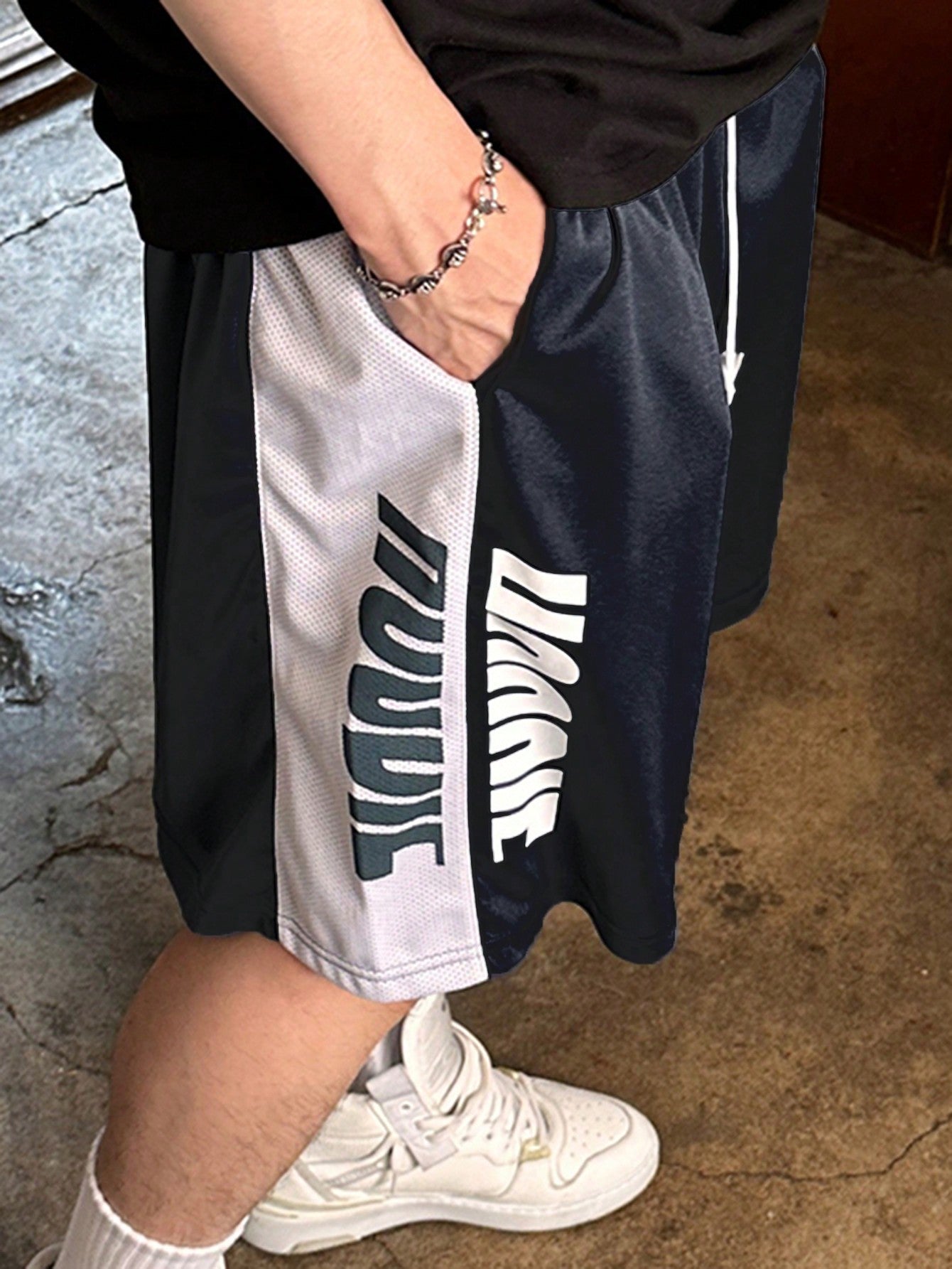Maxct Men's Summer Letter Print Shorts