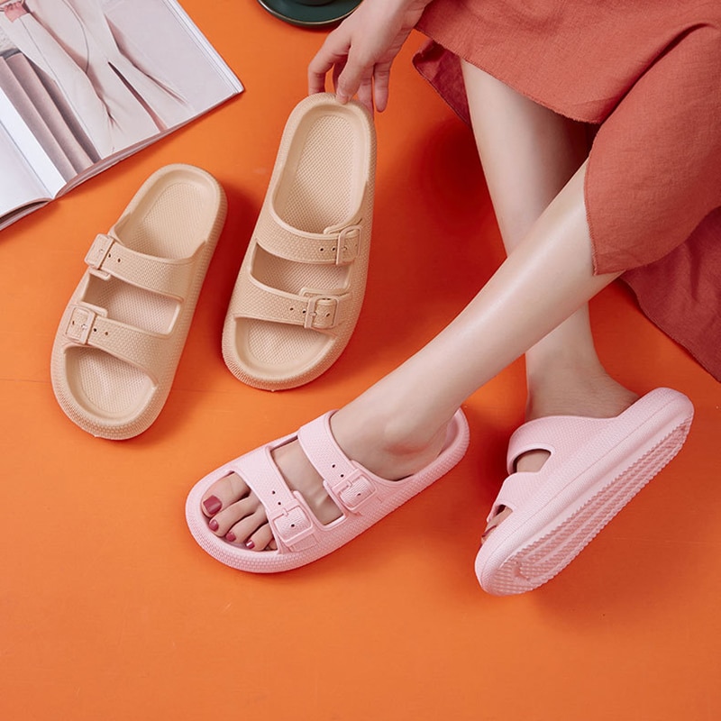 Women's Two Straps Platform Slides - true deals club
