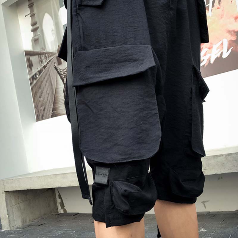 Maxct Multi-Pocket Streamer Hip Hop Low-Grade Shorts