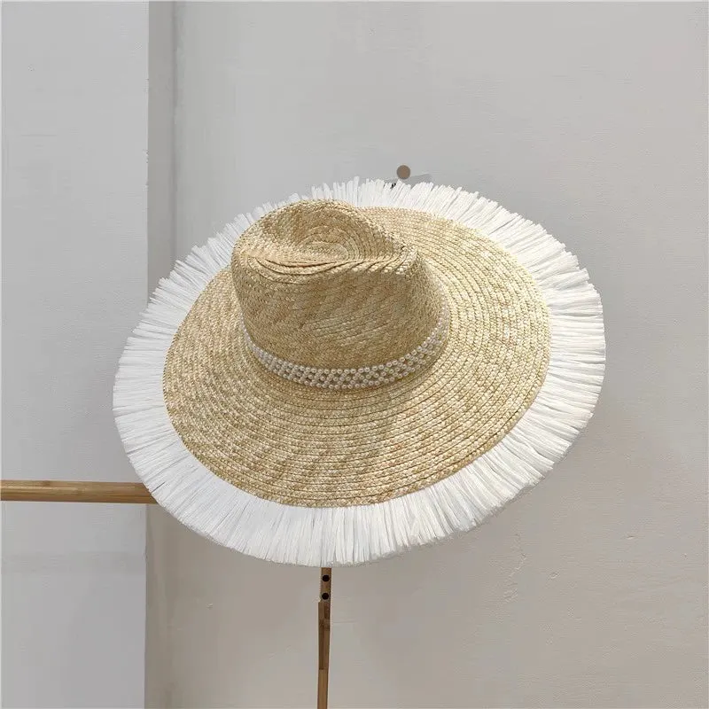 Maxct Sun Hat Fashion Wind Straw Women's Burrs Straw Hat