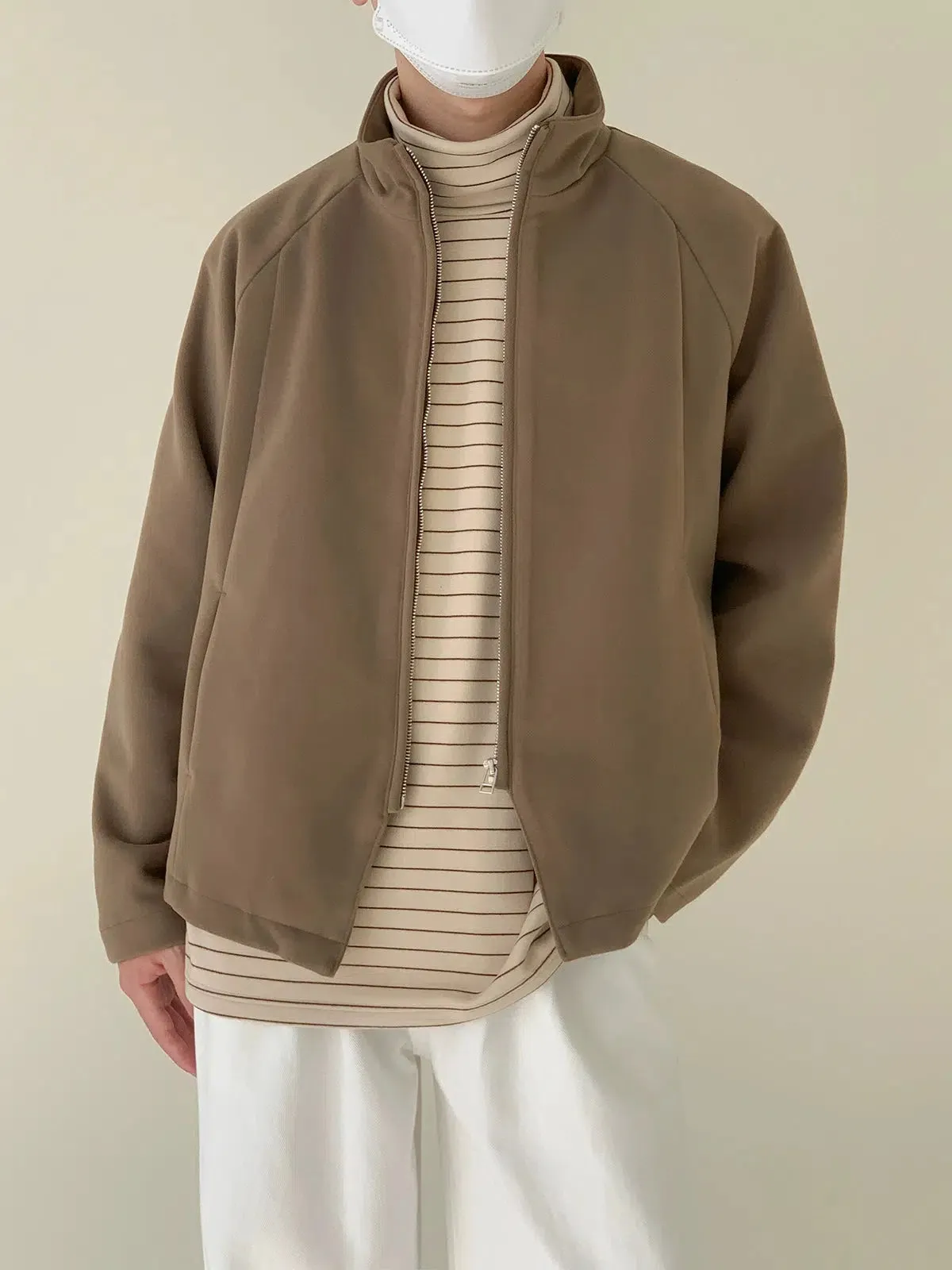 Maxct Stand-collar Woolen Jacket