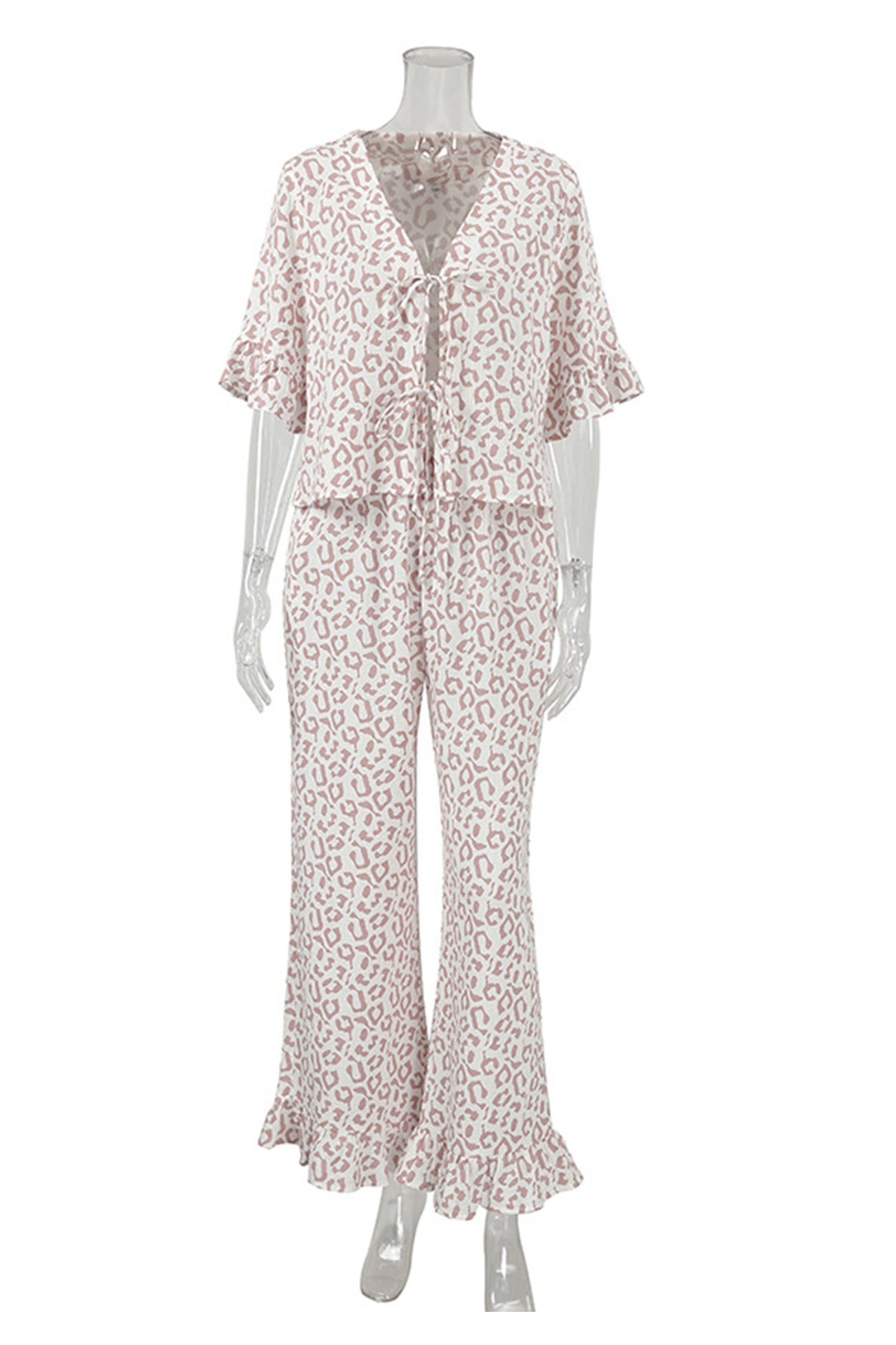 Maxct Printed Ruffle Tie-up Shirt Cotton Suits