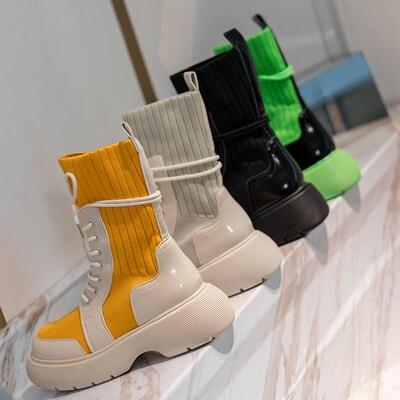 Lace-up Tube Boots for Women Maxct