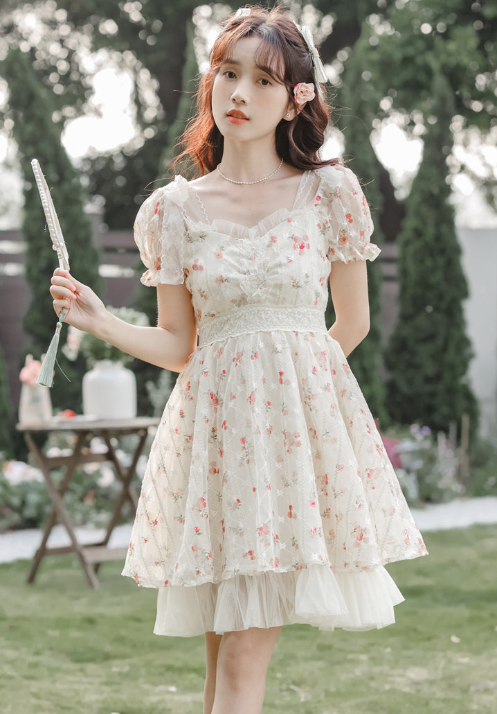 Dainty Rose Petticoat Mini Dress Maxct