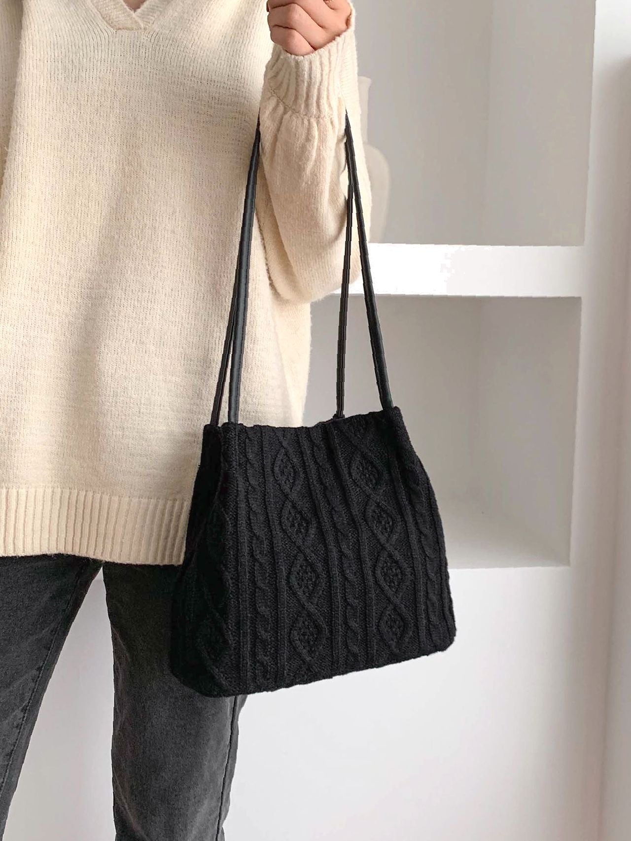 Maxct - Minimalist Crochet Tote Bag  - Women Tote Bags