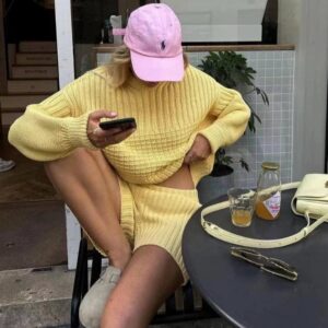 Maxct Trista Knitted Sweater & Shorts Set