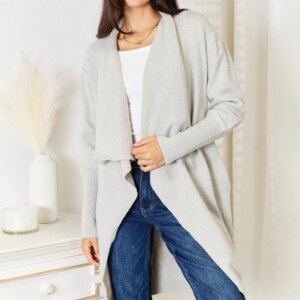 Maxct &Angel Wings Open Front Duster Cardigan with Pockets
