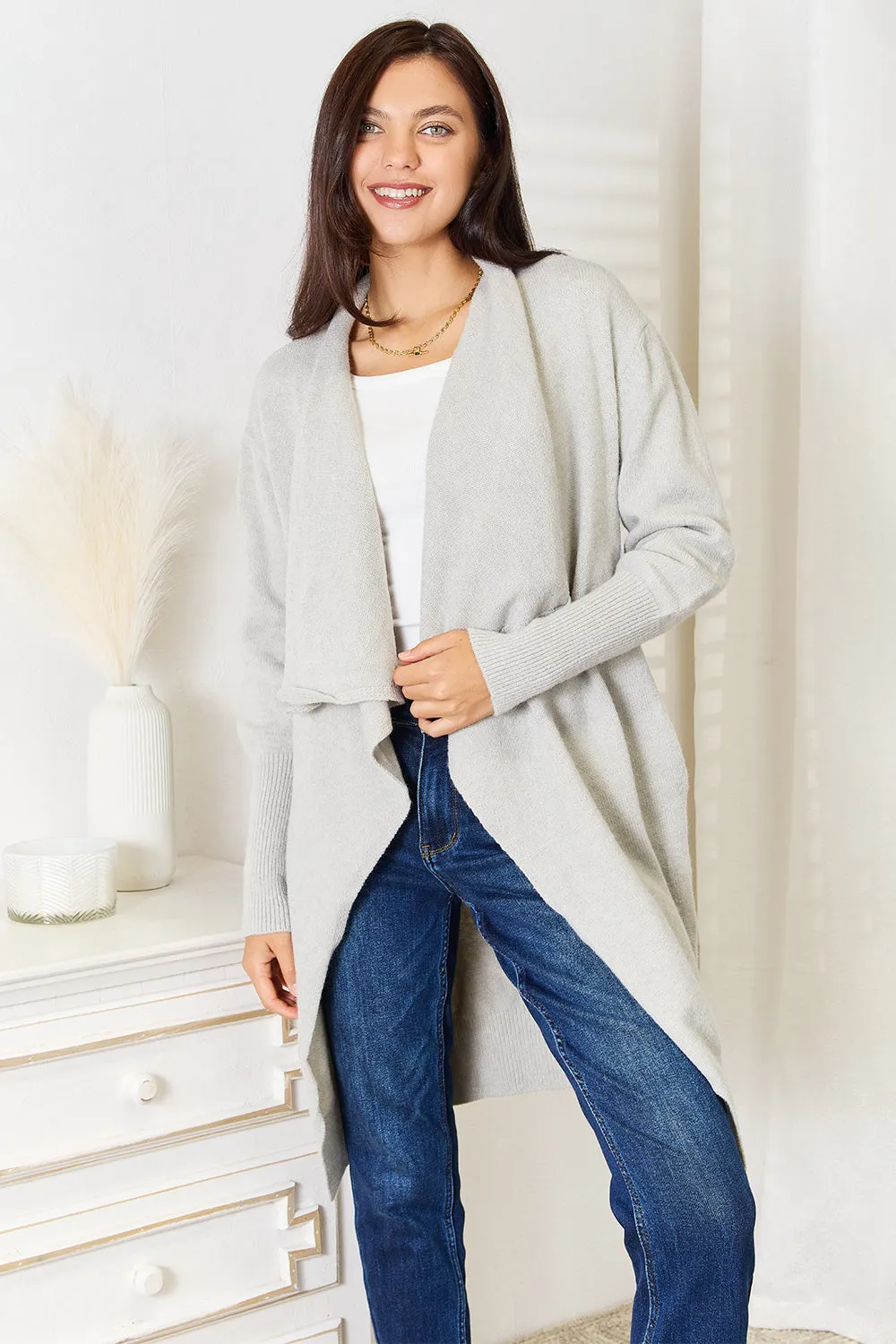 Maxct &Angel Wings Open Front Duster Cardigan with Pockets