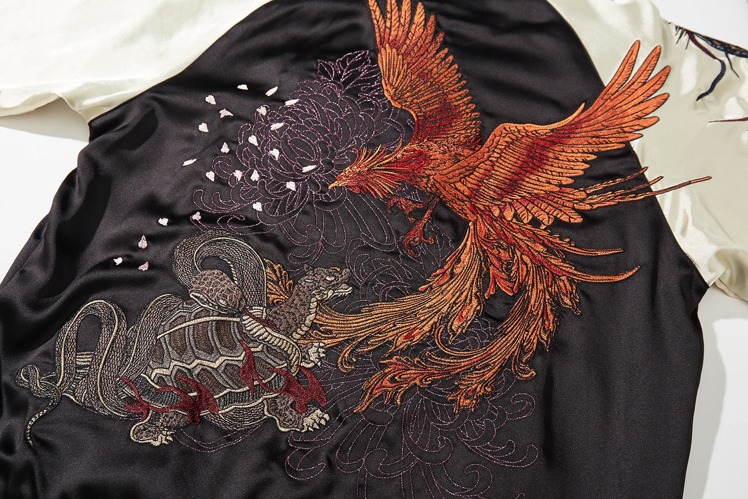Maxct &Dragon Phoenix Embroidered Bomber Jacket