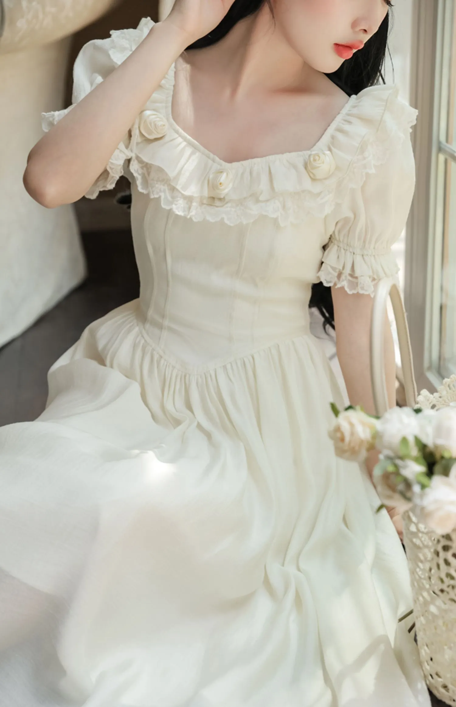 Blanc Rose Midi Dress Maxct