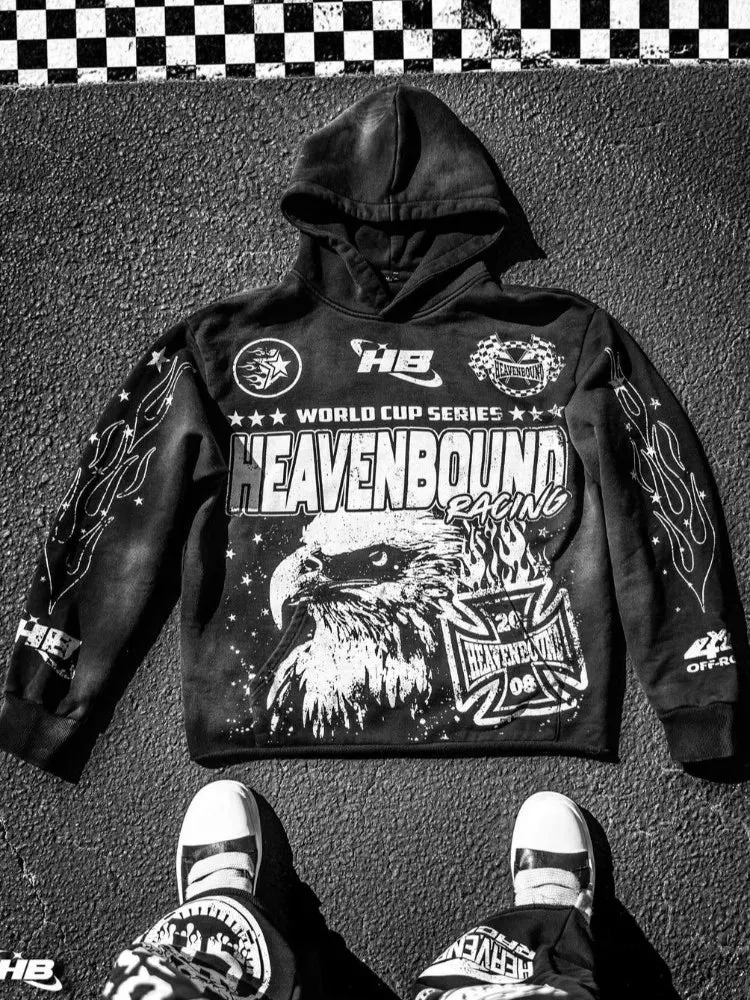 Maxct Y2k Printed Hoodie Sweatshirt High Quality Hip Hop Harajuku Casual Loose Unisex Oversized Fashion Pullover Hoodie