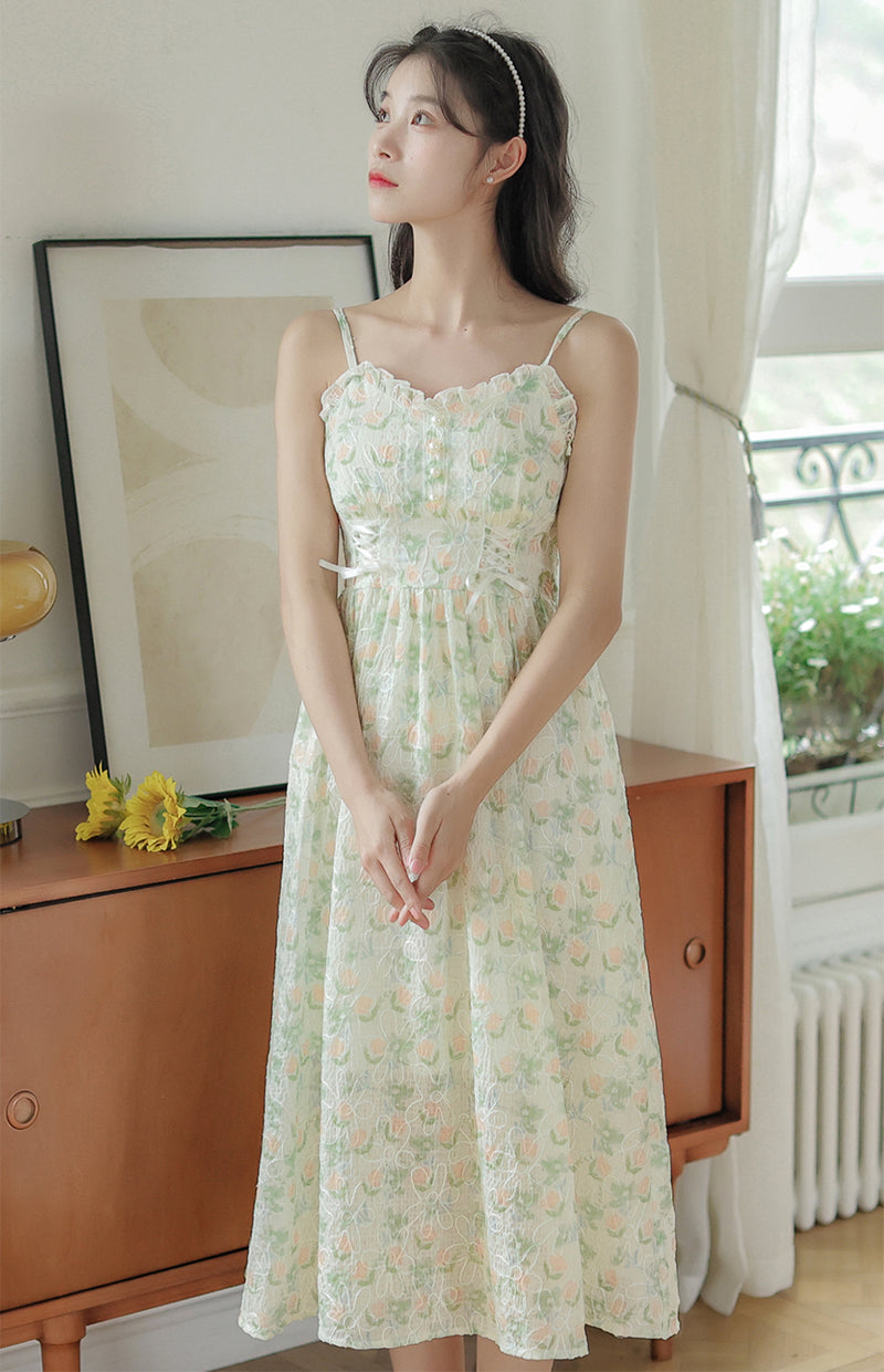 Watercolor Garden Cami Dress Maxct