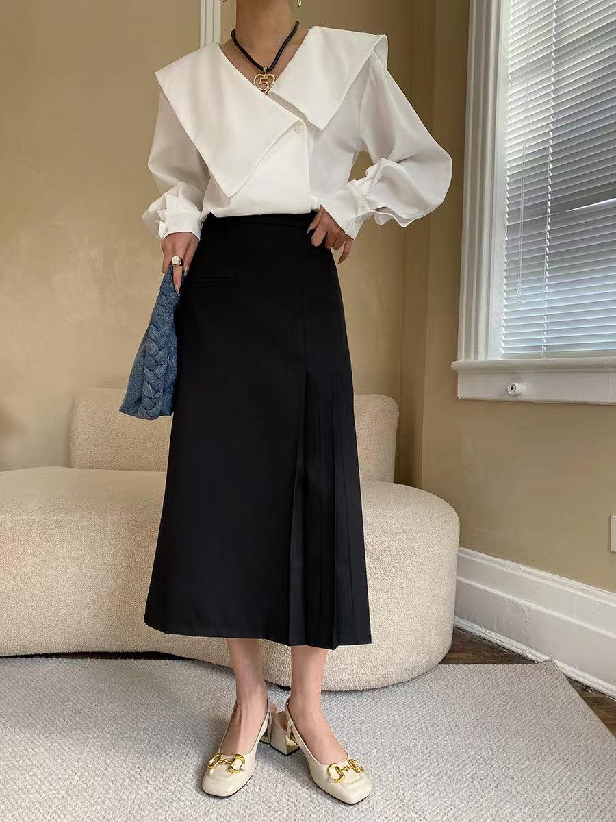 Maxct Irregular Large Lapel Shirt