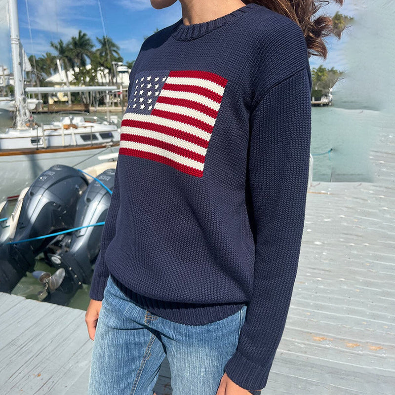 Maxct Mable American Flag Sweater