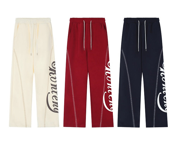 Maxct Stitch Design Logo Baggy Sweatpants