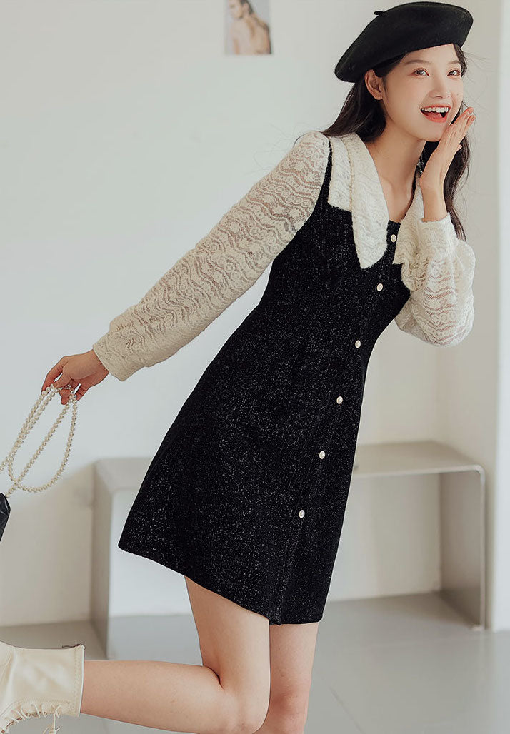 Lace Bow Sweater Dress Maxct