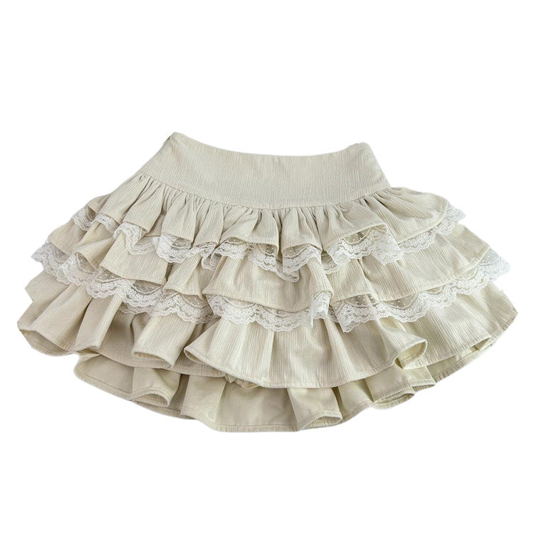 Ballerina Core Ruffled Lace Skirt Maxct