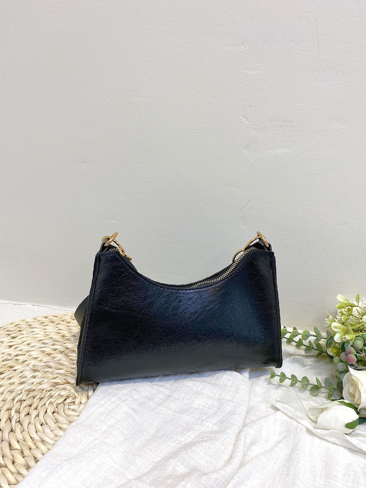 Bag For Love - Minimalist Textured Baguette Bag  - Women Maxct Bags