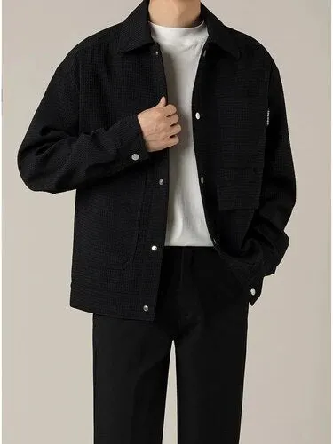 Maxct Waffle Texture Shirt Jacket
