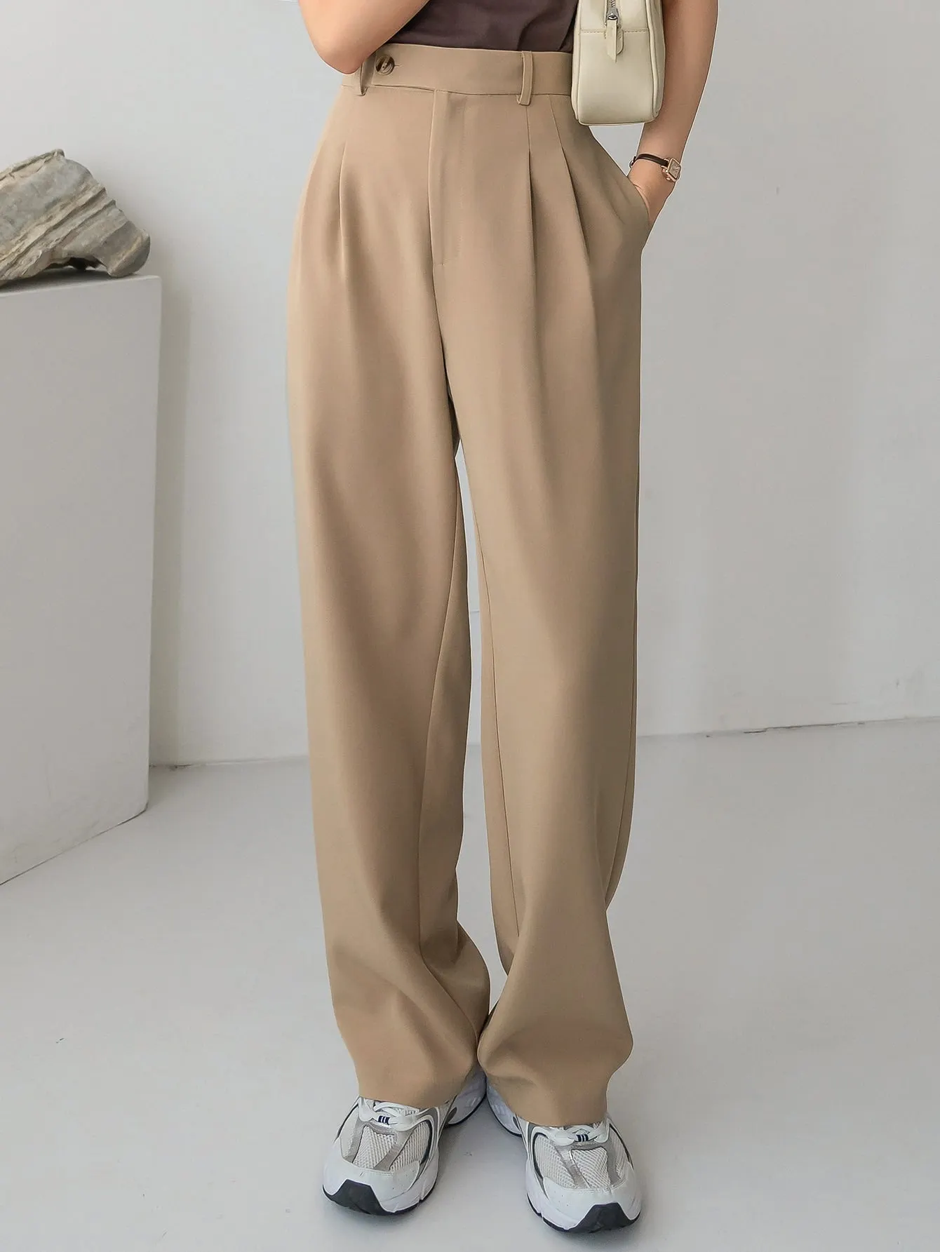 Maxct High Waist Plicated Detail Tailored Pants