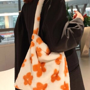 Bag For Love - Floral Pattern Fluffy Maxct Bag - Women Maxct Bags