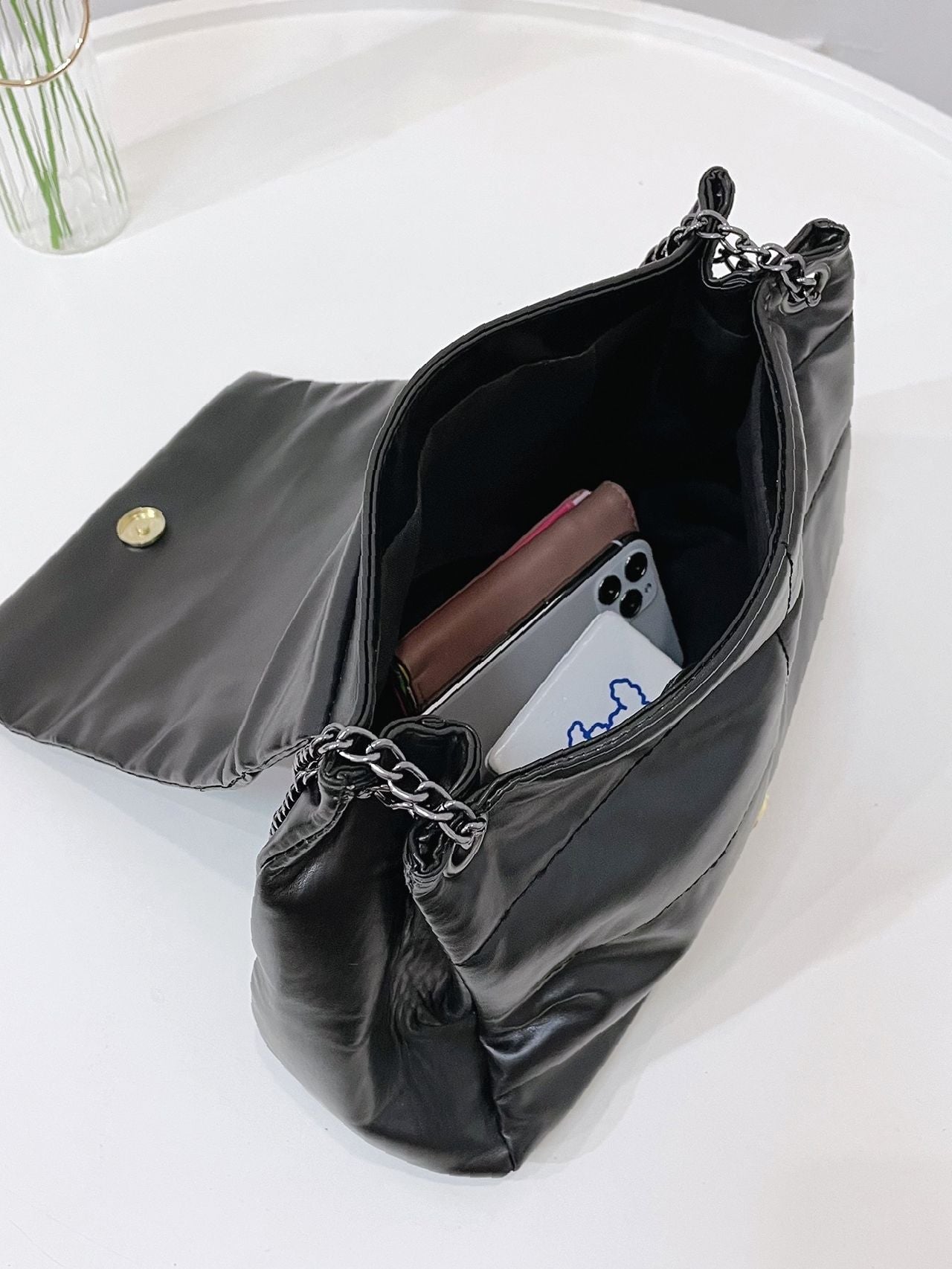 Maxct - Stitch Detail Chain Tote Bag  - Women Tote Bags