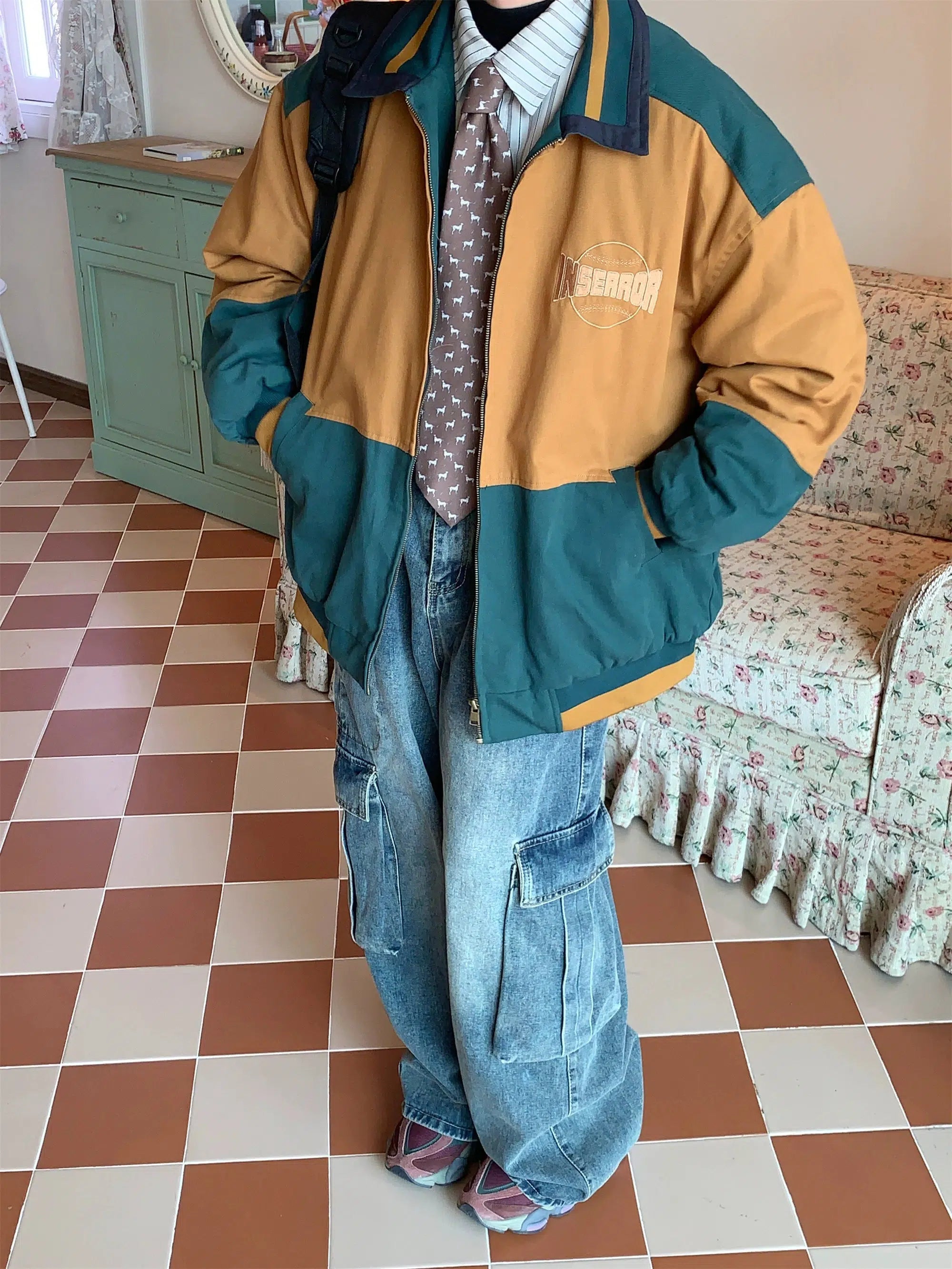 Maxct Quilted Stitching Vintage Jacket