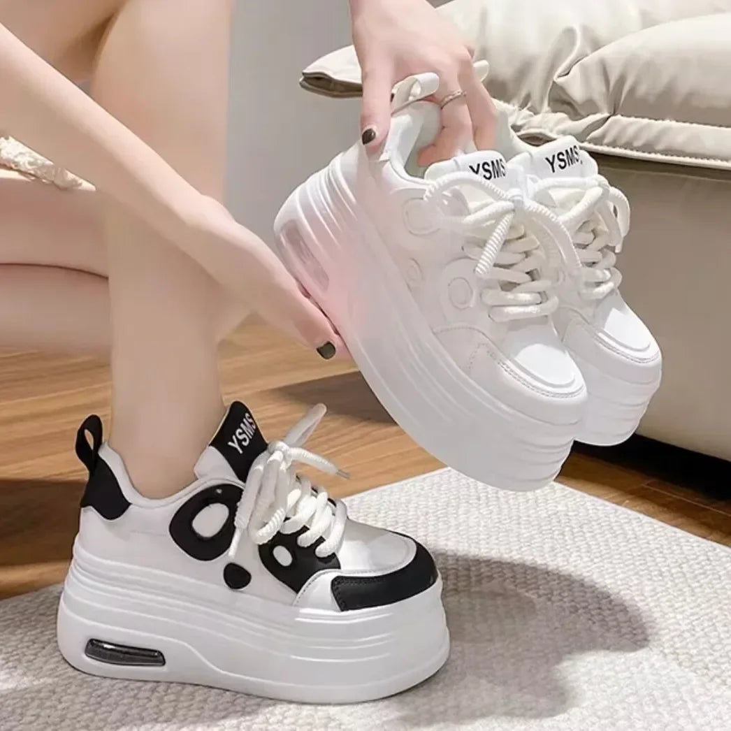 Chic White Platform Sneakers for Women Trendy, and Stylish Footwear Maxct