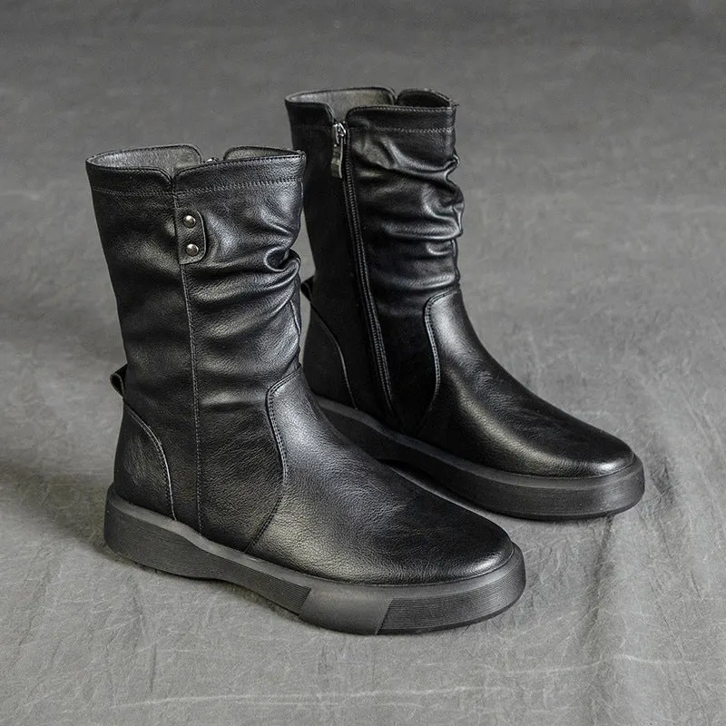 British Style Splicing Thick-Soled Martin Boots Maxct