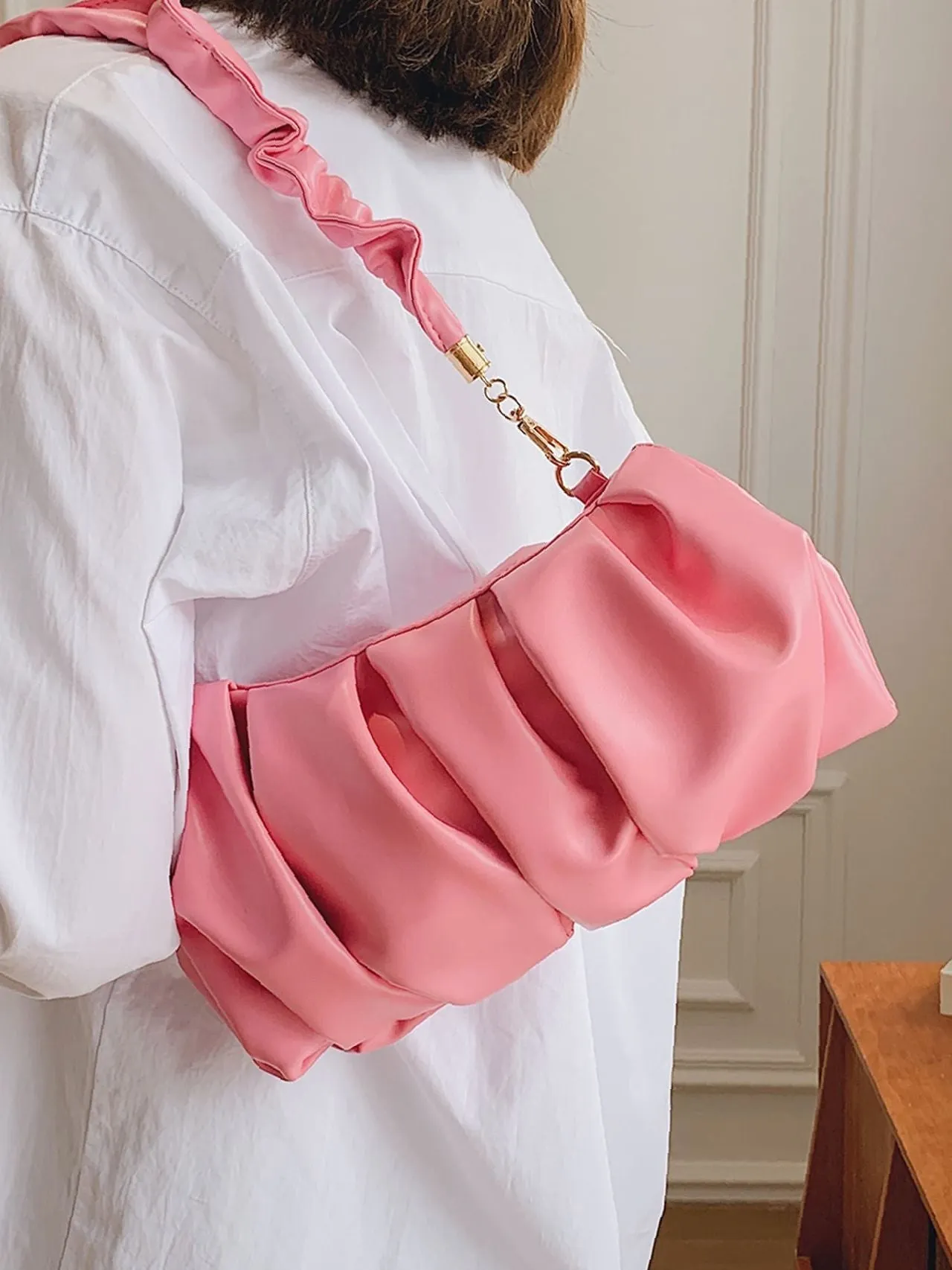 Bag For Love - Minimalist Ruched Bag  - Women Maxct Bags