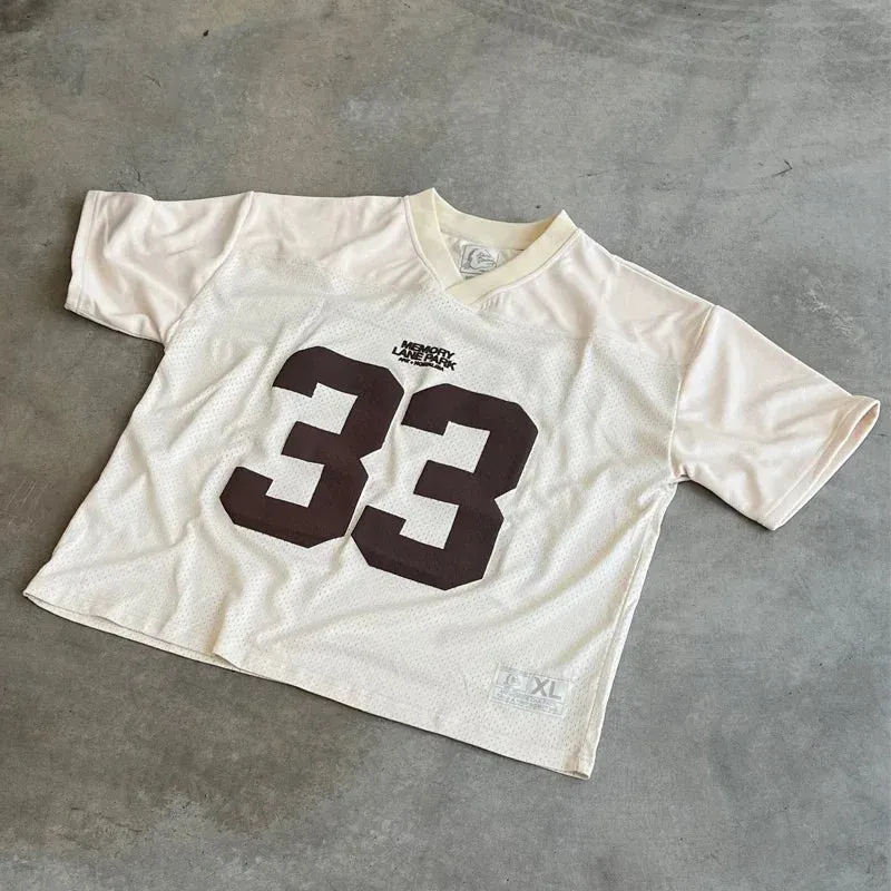 Maxct Y2K T Shirt Men Mesh Jersey Quick Dry T Shirt Breathable Streetwear Oversized College Sports Wear Unisex Football Training Wear - Image 12