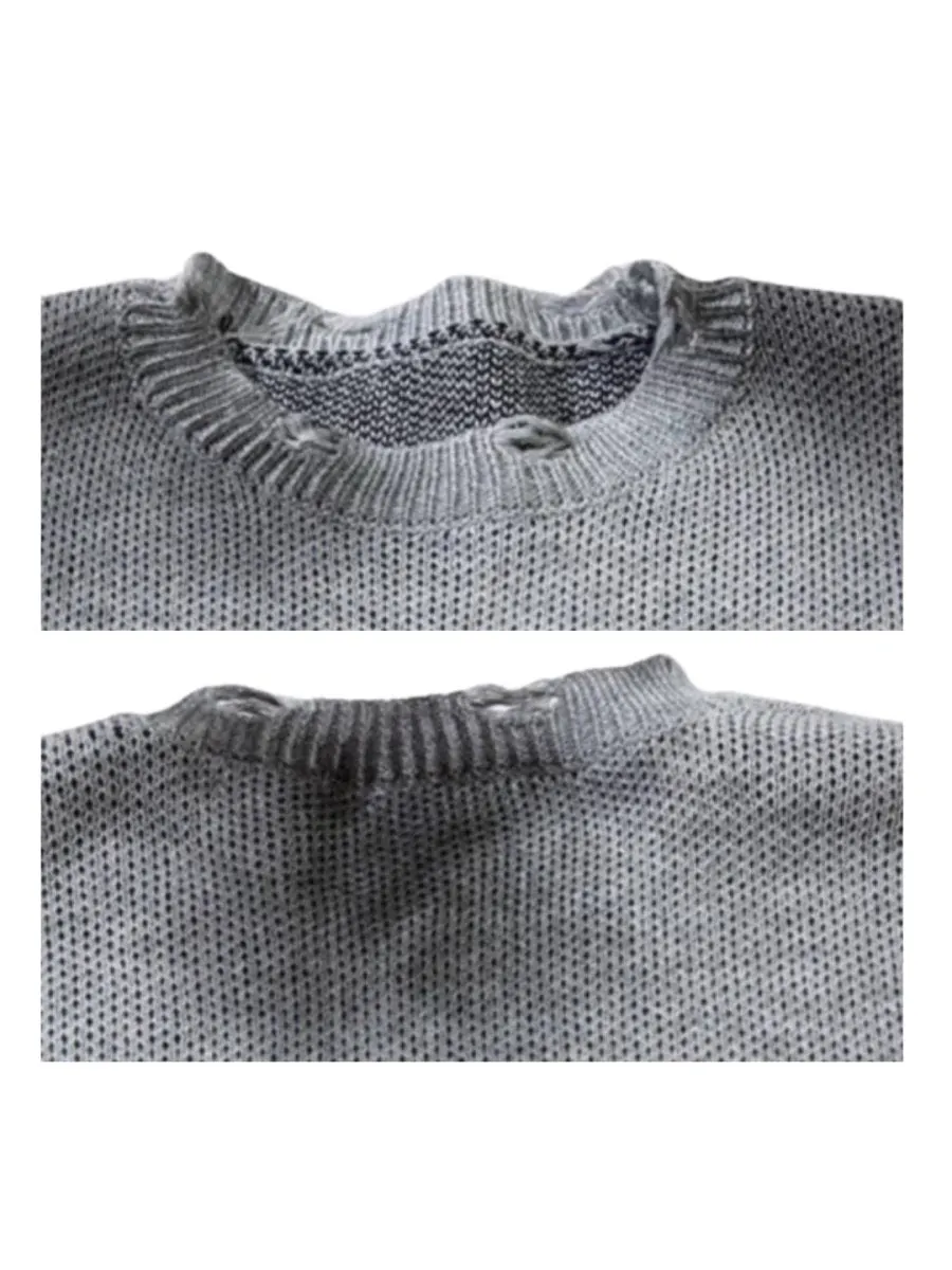 Maxct [Mz]broken Holes Sweater Na1474
