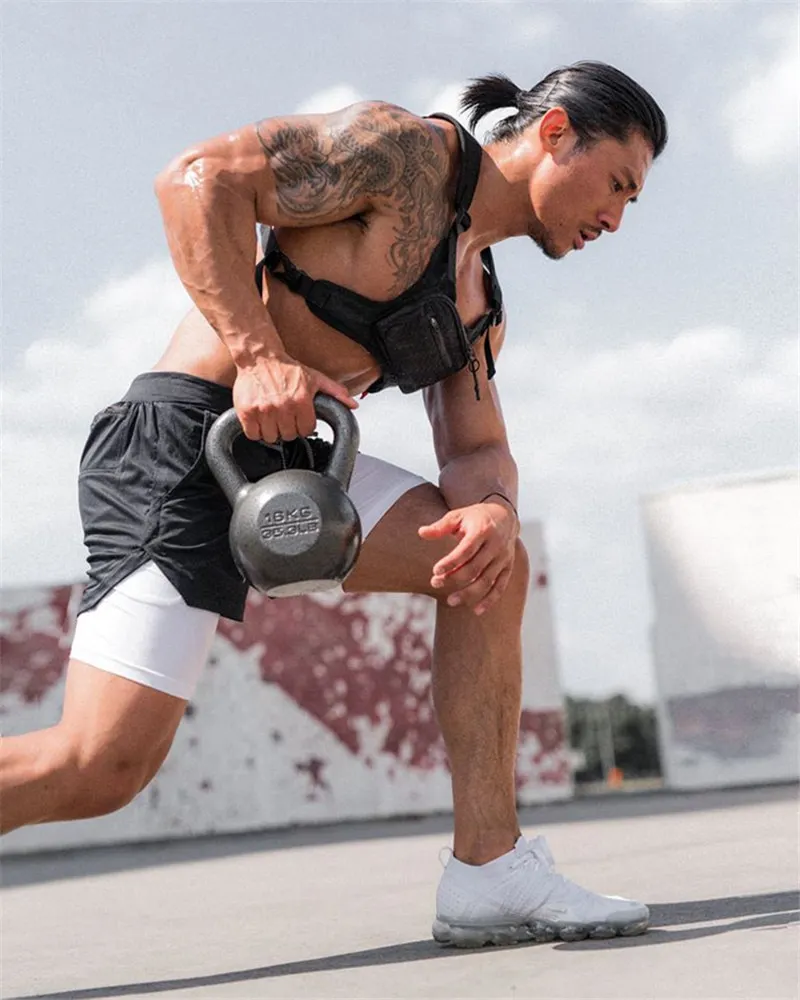 Men's 2-in-1 Running Shorts: Quick Dry Fitness Workout - true deals club