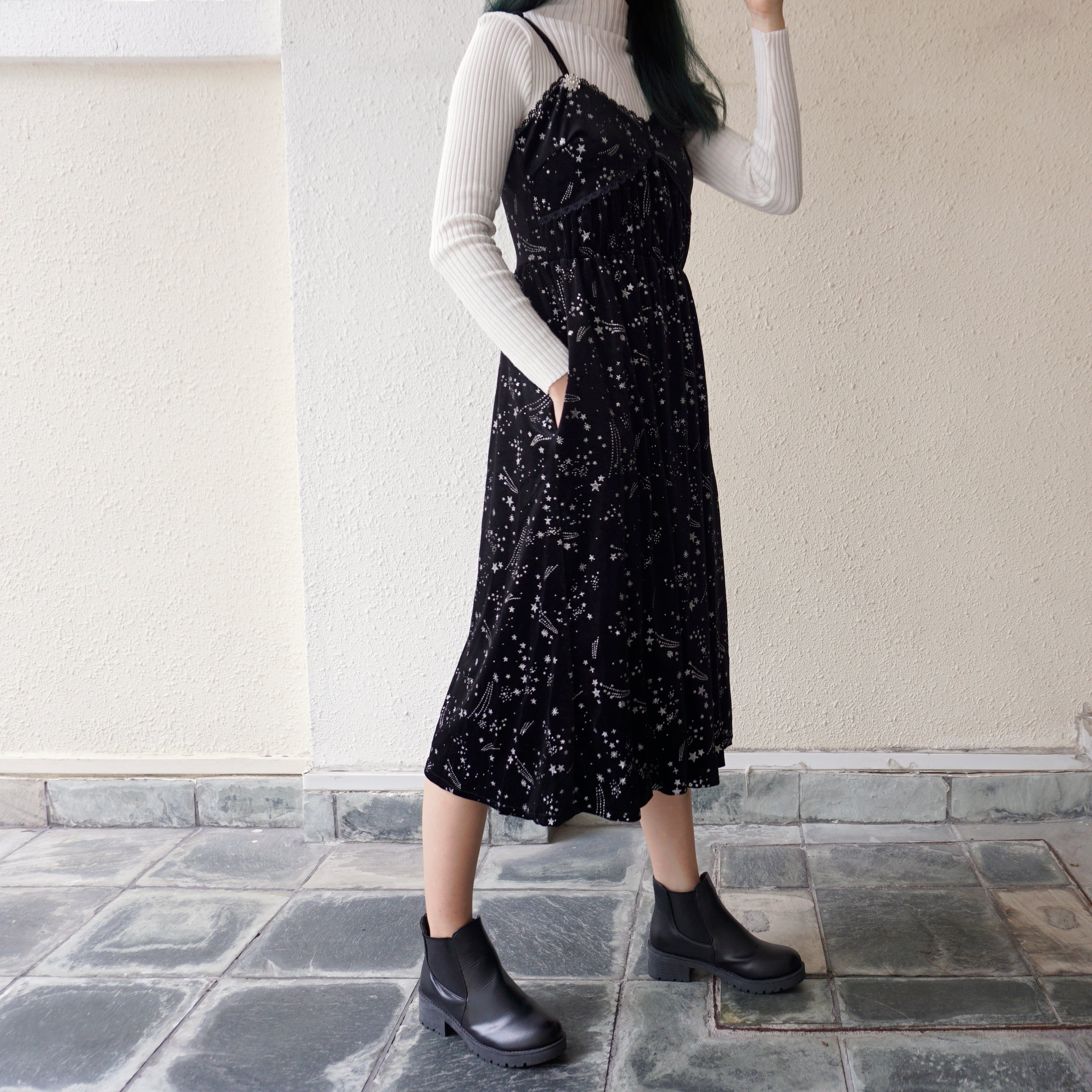 Starry Velvet Cami Midi Dress Maxct