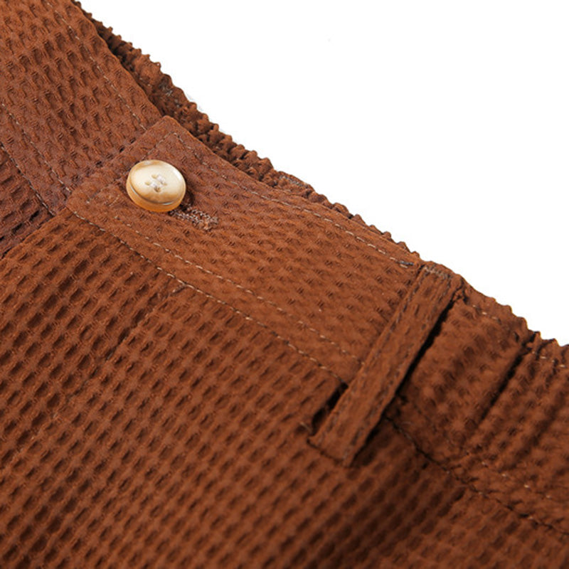 Maxct Plaid Embossed Casual Shorts