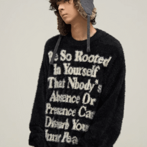 Maxct [Motherfucker] Lazy Wind Round Neck Knit Sweater Na709