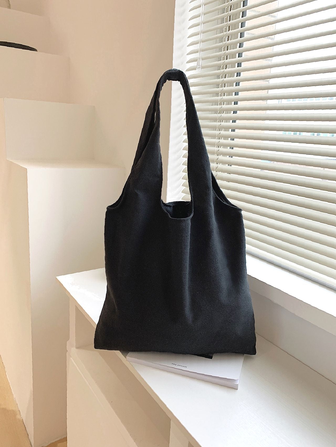 Maxct - Letter Graphic Canvas Shopper Bag  - Women Tote Bags