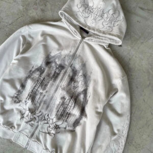 Maxct Vintage Spring Autumn Aesthetic Print Gothic Fashion Zip Up Hoodie Hip Hop Sweatshirt Casual Y2k Tops Women Man Kpop Clothes