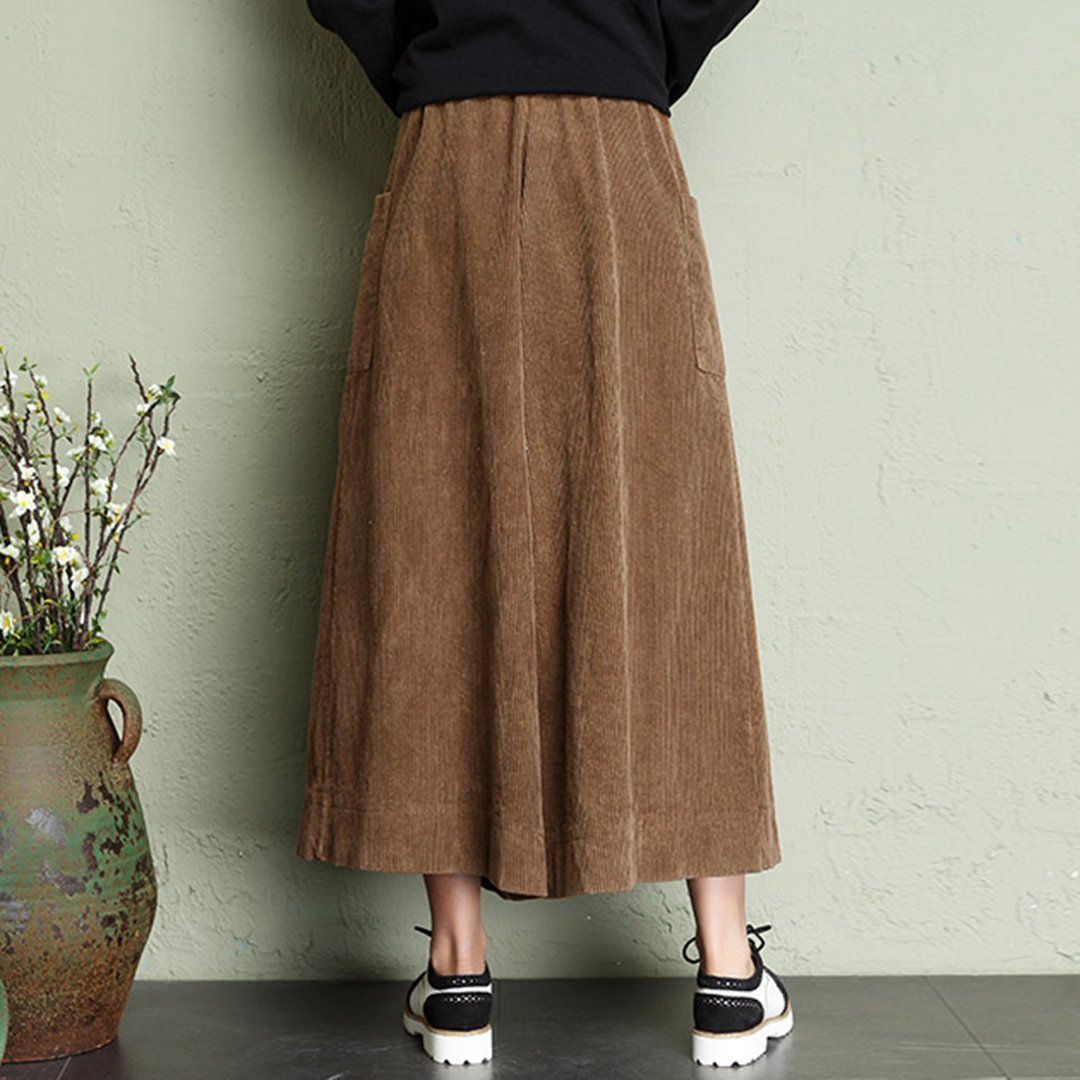 Maxct Autumn Winter Loose Corduroy Wide Leg Pants