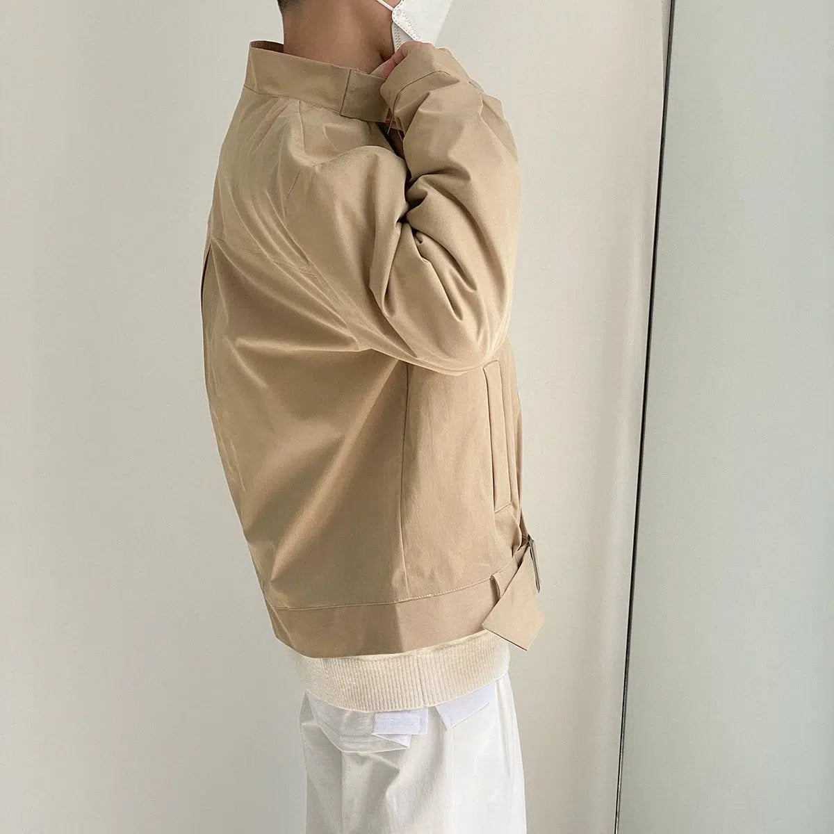 Maxct Retro Short Casual Stand Collar Jacket
