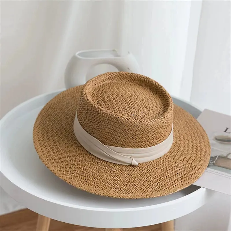 Maxct Straw Hat Ins Young Adult Shoelace Summer Outing Lace