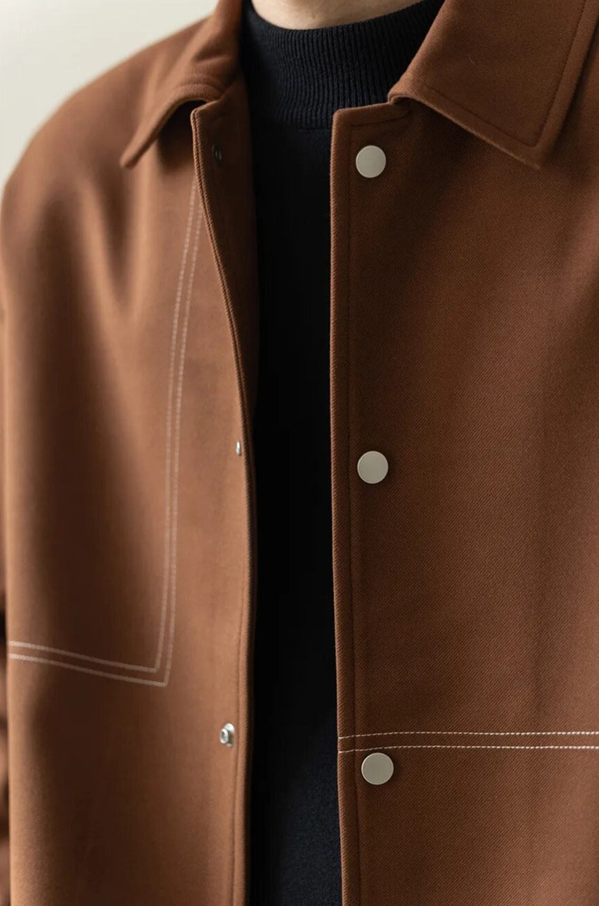 Maxct Contrast Stitch Minimal Jacket