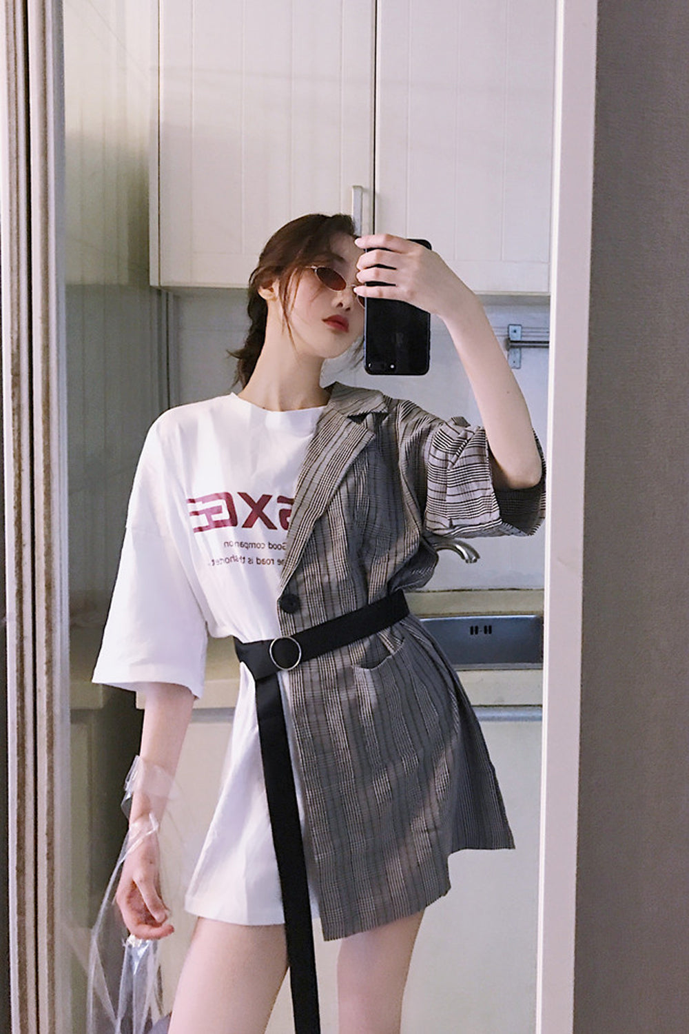 Two Style Stitching Retro Dress Maxct
