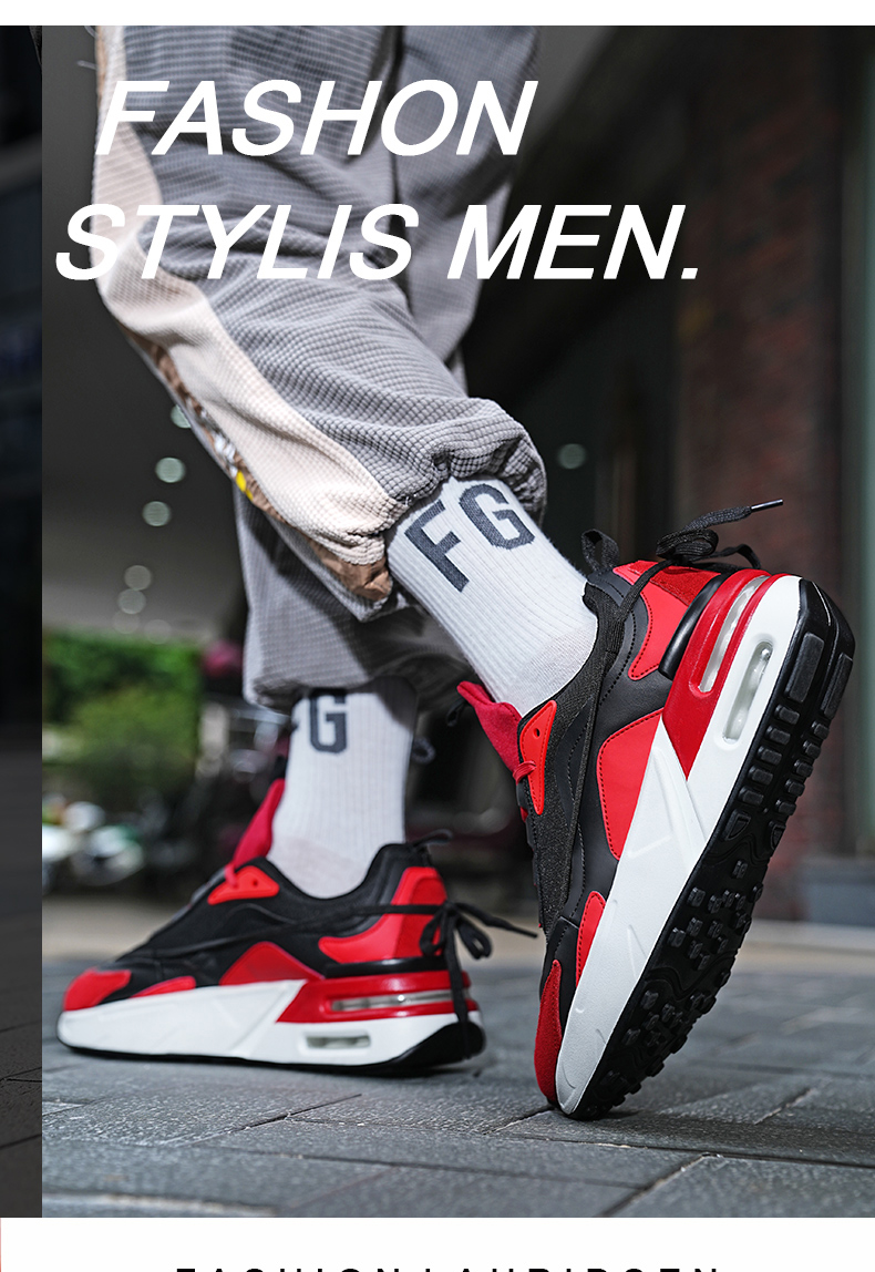Men's Air Cushion Thick Platform Sneakers - true-deals-club