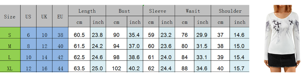 Vintage Graphic Print Patchwork Long Sleeve Tees Harajuku Fake Two-Piece T-Shirts Korean Gothic Grunge Loose Tops Streetwear