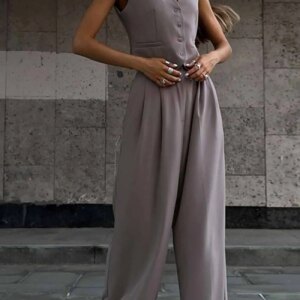 Maxct-Sleeveless Vest Top Long Pants Two-Piece Set