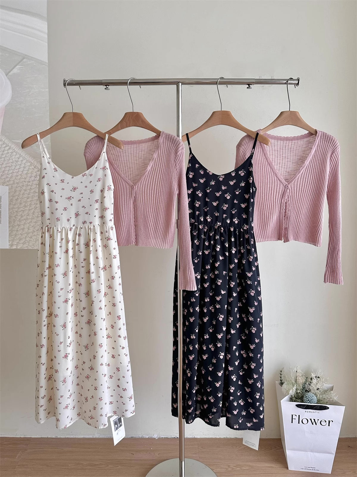 Blush Floral Cami Midi Dress Maxct